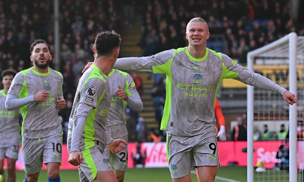 هالاند يترجم سيطرة السيتي إلى فوز مثير على كريستال بالاس